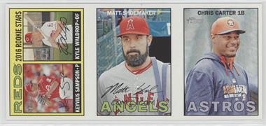 2016 Topps Heritage - 1967 Advertising Strips #SWSC - Keyvius Sampson, Kyle Waldrop, Matt Shoemaker, Chris Carter