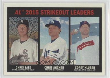 2016 Topps Heritage - [Base] - Flip Stock #237 - League Leaders - Chris Sale, Chris Archer, Corey Kluber