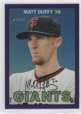 2016 Topps Heritage - [Base] - Hot Box Chrome Purple Refractor #THC-220 - Matt Duffy