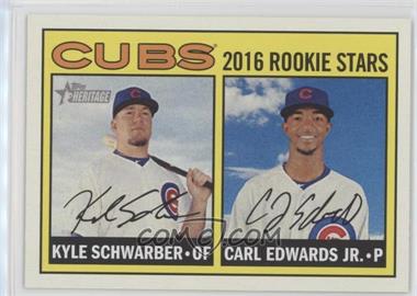 2016 Topps Heritage - [Base] #161.1 - Rookie Stars - Kyle Schwarber, Carl Edwards Jr.