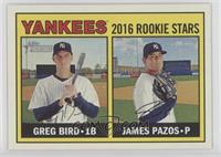 Rookie Stars - Greg Bird, James Pazos