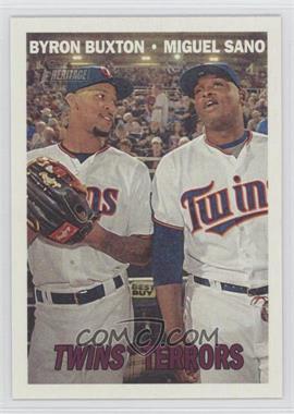 2016 Topps Heritage - [Base] #334 - Twins' Terrors (Miguel Sano, Byron Buxton)