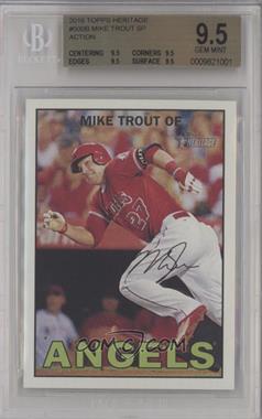 2016 Topps Heritage - [Base] #500.2 - SP - Action Variation - Mike Trout (Running) [BGS 9.5 GEM MINT]