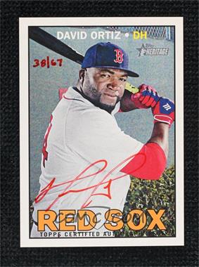 2016 Topps Heritage - Real One Autographs - Special Edition Red Ink #ROA-DO - David Ortiz /67