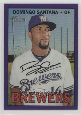 2016 Topps Heritage High Number - [Base] - Chrome Purple Refractor #THC-719 - Domingo Santana