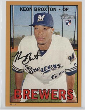 2016 Topps Heritage High Number - [Base] - Topps Online Exclusive 5 x 7 Gold #522 - Keon Broxton /10