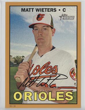 2016 Topps Heritage High Number - [Base] - Topps Online Exclusive 5 x 7 Gold #546 - Matt Wieters /10