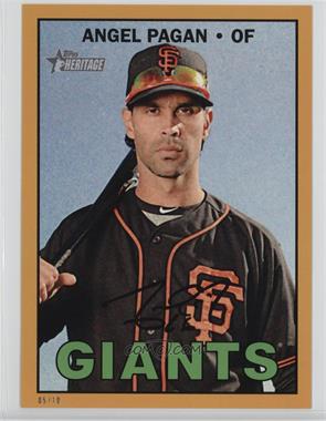 2016 Topps Heritage High Number - [Base] - Topps Online Exclusive 5 x 7 Gold #568 - Angel Pagan /10