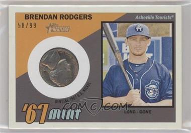 2016 Topps Heritage Minor League Edition - '67 Mint Relics - Nickel #67M-BR - Brendan Rodgers /99