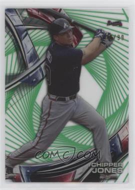 2016 Topps High Tek - [Base] - Pattern 1 Spiral Vortex/Maze Grid Green Rainbow #HT-CJ - Chipper Jones /99