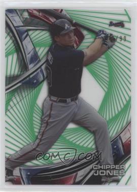 2016 Topps High Tek - [Base] - Pattern 1 Spiral Vortex/Maze Grid Green Rainbow #HT-CJ - Chipper Jones /99