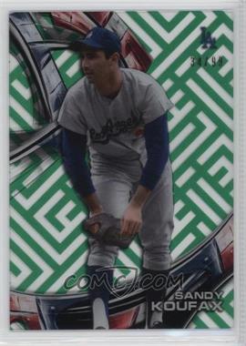 2016 Topps High Tek - [Base] - Pattern 1 Spiral Vortex/Maze Grid Green Rainbow #HT-SK - Sandy Koufax /99