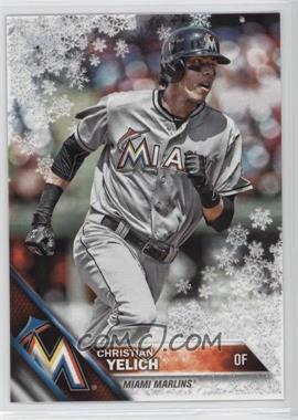 2016 Topps Holiday - [Base] - Metallic Snowflake #HMW186 - Christian Yelich