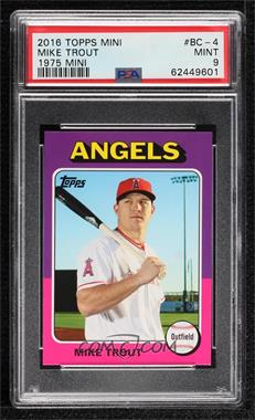 2016 Topps Mini - Topps Online Exclusive 1975 Design #BC-4 - Mike Trout [PSA 9 MINT]