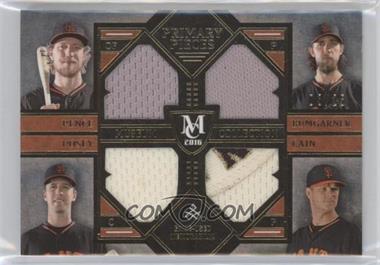 2016 Topps Museum Collection - Four-Player Primary Pieces Quad Relics - Gold #PPFQ-PBPC - Hunter Pence, Madison Bumgarner, Buster Posey, Matt Cain /25