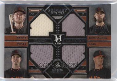 2016 Topps Museum Collection - Four-Player Primary Pieces Quad Relics #PPFQ-PBPC - Hunter Pence, Madison Bumgarner, Buster Posey, Matt Cain /99