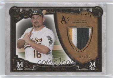 2016 Topps Museum Collection - Meaningful Material Prime Relics - Gold #MMPR-BBU - Billy Butler /35
