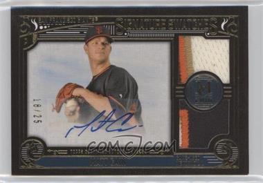 2016 Topps Museum Collection - Single-Player Signature Swatches Dual Relic Autographs - Gold #SSD-MCA - Matt Cain /25