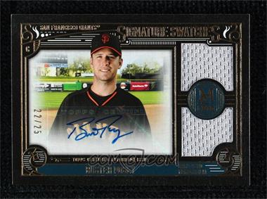 2016 Topps Museum Collection - Single-Player Signature Swatches Triple Relic Autographs - Gold #SST-BP - Buster Posey /25
