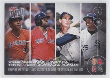 2016 Topps Now - Topps Online Exclusive [Base] #161 - Willie McCovey, David Ortiz, Ted Williams, Frank Thomas /1060 [Good to VG‑EX]