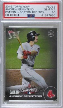 2016 Topps Now - Topps Online Exclusive Boston Red Sox AL East Champions #BOS-5 - Andrew Benintendi /612 [PSA 10 GEM MT]