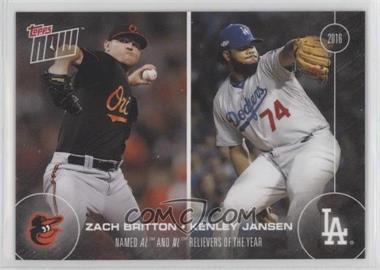 2016 Topps Now - Topps Online Exclusive Off-Season #OS-3 - Award Winners - Zach Britton, Kenley Jansen /542