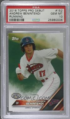 2016 Topps Pro Debut - [Base] #152.1 - Andrew Benintendi (Running) [PSA 10 GEM MT]