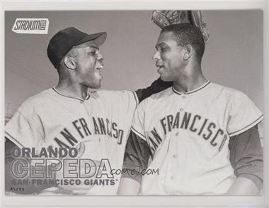 2016 Topps Stadium Club - [Base] - 5 x 7 Wall Art Jumbos #63 - Orlando Cepeda (with Willie Mays) /49