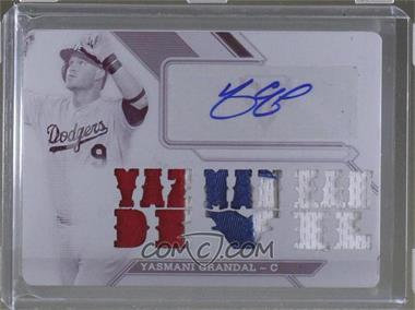 2016 Topps Triple Threads - Triple Threads Auto Relics - White Whale Printing Plate Magenta #TTAR-YG2 - Yasmani Grandal /1