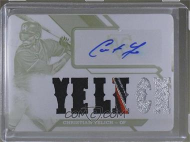 2016 Topps Triple Threads - Triple Threads Auto Relics - White Whale Printing Plate Yellow #TTAR-CYE4 - Christian Yelich /1