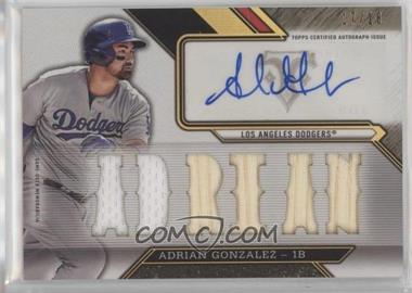 2016 Topps Triple Threads - Triple Threads Auto Relics #TTAR-AG3 - Adrian Gonzalez /18