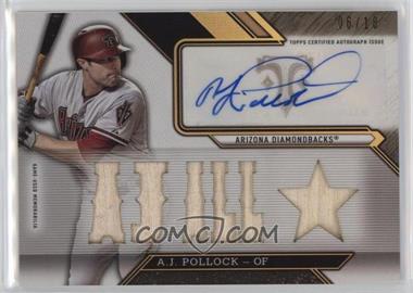 2016 Topps Triple Threads - Triple Threads Auto Relics #TTAR-AP1 - A.J. Pollock /18