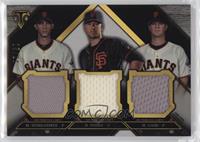 Madison Bumgarner, Buster Posey, Matt Cain #/27