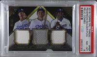 Joc Pederson, Corey Seager, Yasiel Puig [PSA 8 NM‑MT] #/36