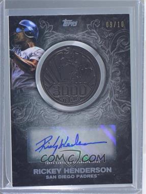 2016 Topps Update Series - 3000 Hit Club Medallion Autographs #3000MA-RH - Rickey Henderson /10