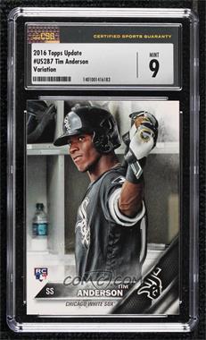 2016 Topps Update Series - [Base] #US287.2 - SP - Image Variation - Tim Anderson (Black Jersey) [CSG 9 Mint]