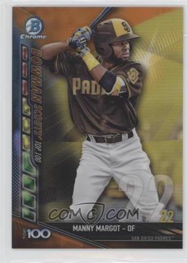 2017 Bowman - Chrome Bowman Scouts Top 100 - Orange Refractor #BTP-22 - Manny Margot /25