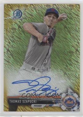 2017 Bowman - Chrome Prospect Autographs - Gold Shimmer Refractor #CPA-TS - Thomas Szapucki /50