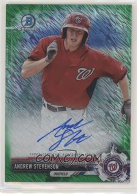 2017 Bowman - Chrome Prospect Autographs - Retail Green Shimmer Refractor #CPA-AST - Andrew Stevenson /99