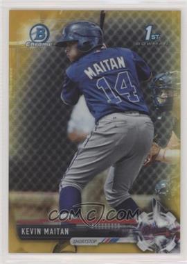 2017 Bowman - Chrome Prospects - Gold Refractor #BCP100 - Kevin Maitan /50