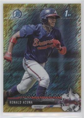 2017 Bowman - Chrome Prospects - Gold Shimmer Refractor #BCP127 - Ronald Acuna /50