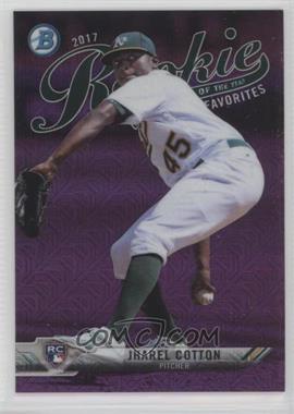 2017 Bowman - Chrome ROY Favorites Mega Box Mojo Refractor - Purple #ROYFI-JC - Jharel Cotton /250