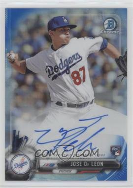 2017 Bowman - Chrome Rookie Autographs - Blue Refractor #CRA-JDL - Jose De Leon /125