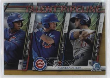 2017 Bowman - Chrome Talent Pipeline - Gold Refractor #TP-CHI - Eloy Jimenez, Ian Happ, Mark Zagunis /50