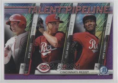 2017 Bowman - Chrome Talent Pipeline - Mega Box Purple Refractor #TPM-CIN - Nick Senzel, Tyler Mahle, Amir Garrett /250