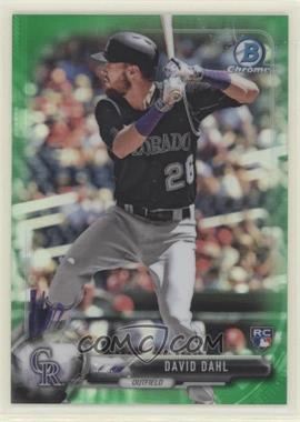 2017 Bowman Chrome - [Base] - Green Refractor #31 - David Dahl /99