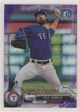 2017 Bowman Chrome - [Base] - Purple Refractor #24 - Cole Hamels /250