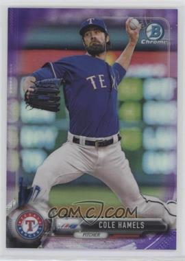 2017 Bowman Chrome - [Base] - Purple Refractor #24 - Cole Hamels /250