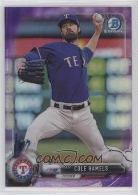 2017 Bowman Chrome - [Base] - Purple Refractor #24 - Cole Hamels /250