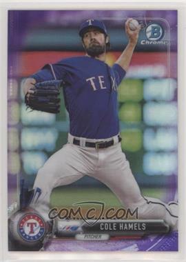 2017 Bowman Chrome - [Base] - Purple Refractor #24 - Cole Hamels /250